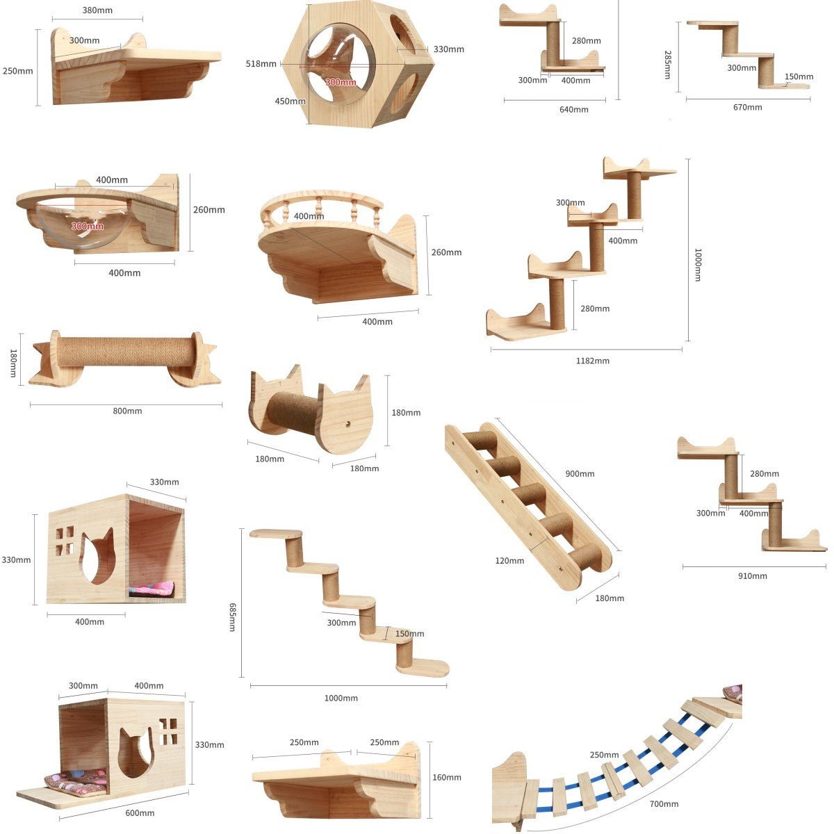 Cat Climbing Frame Wall Type