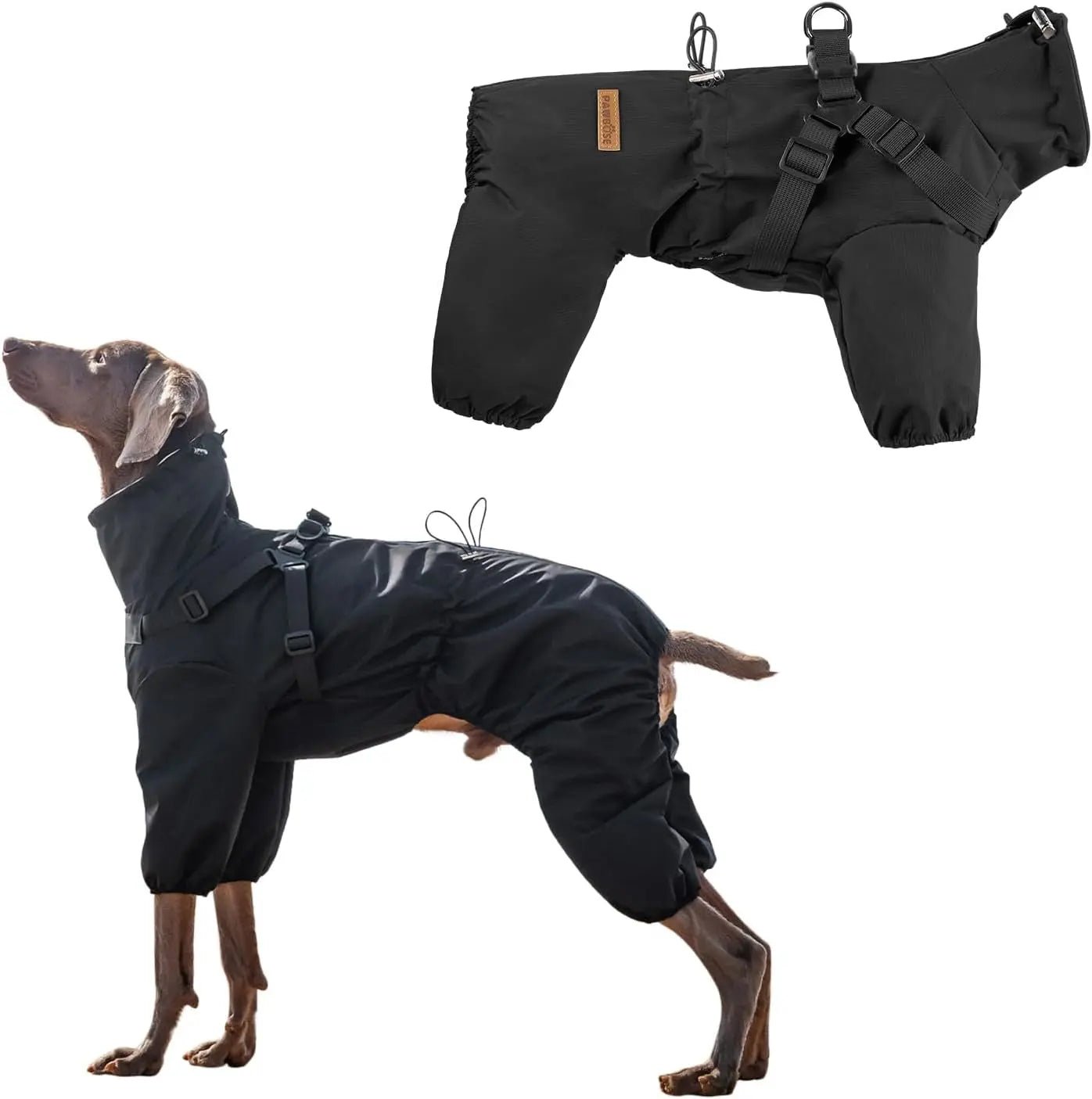 Waterproof Dog Raincoat with Harness Reflective
