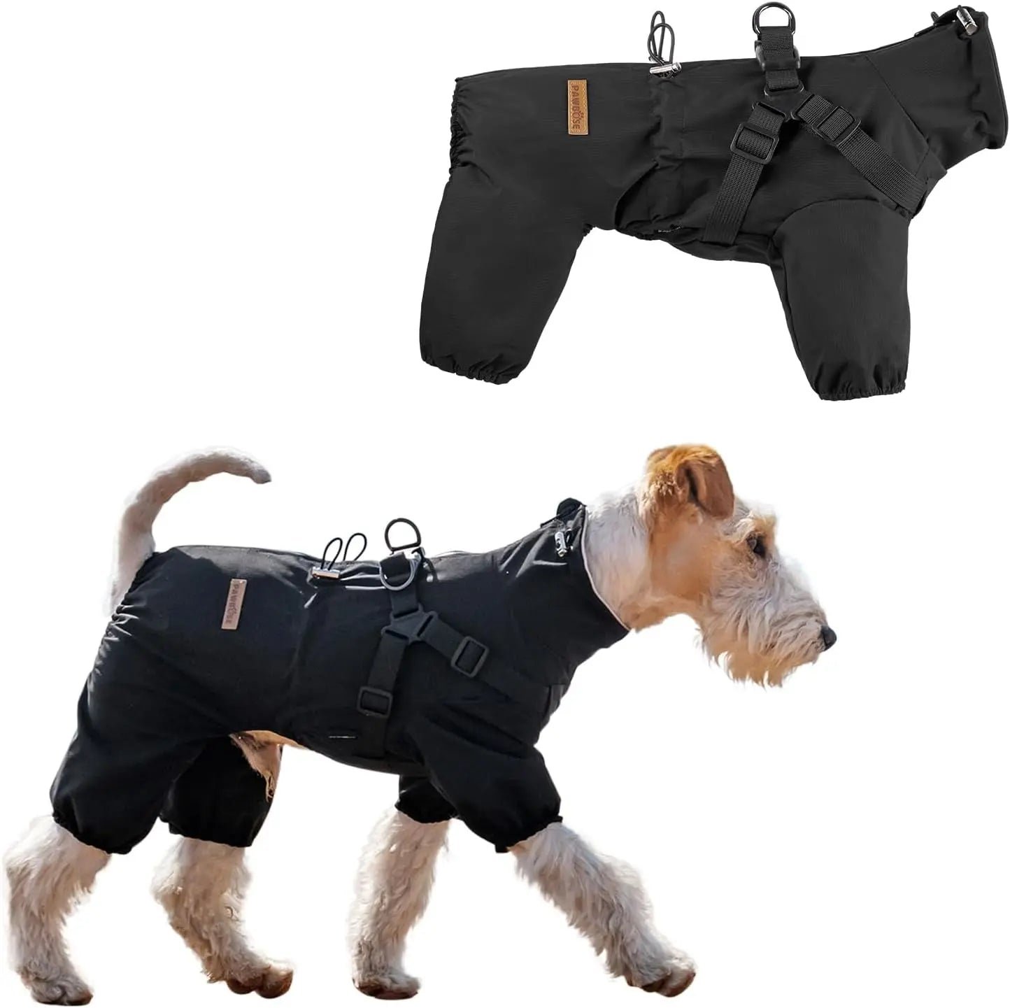 Waterproof Dog Raincoat with Harness Reflective