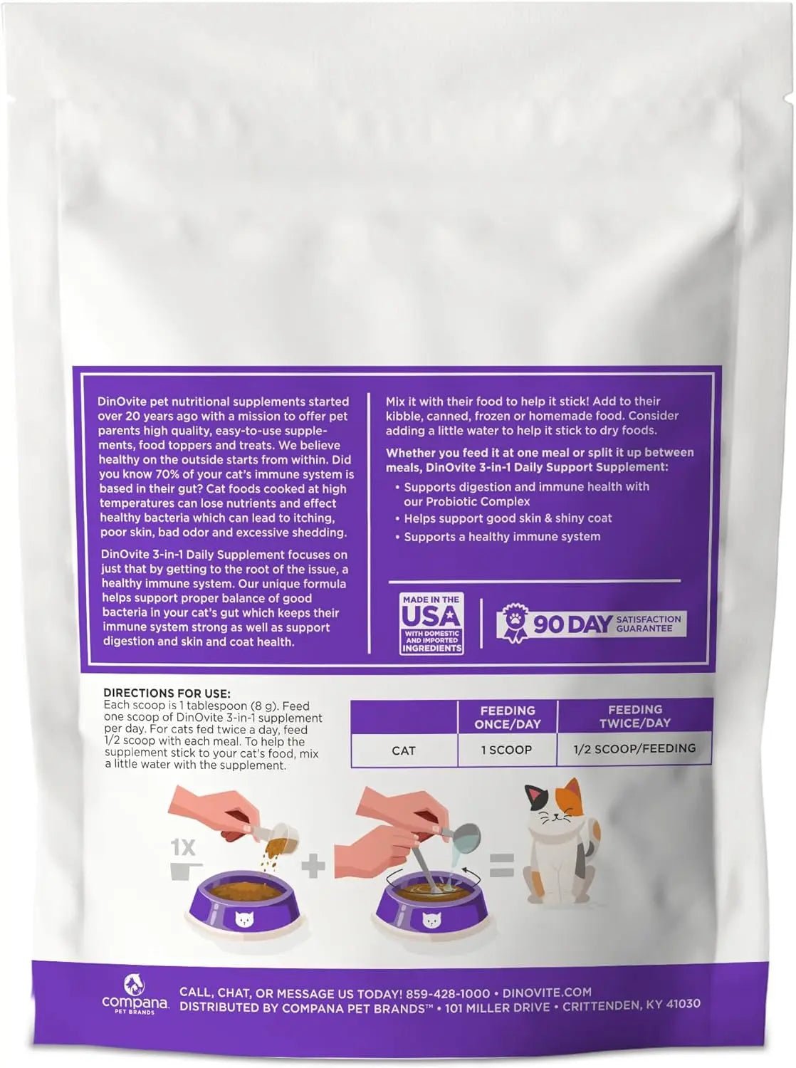 Cat Multivitamin — Probiotics, Omega-3 & Coat Support