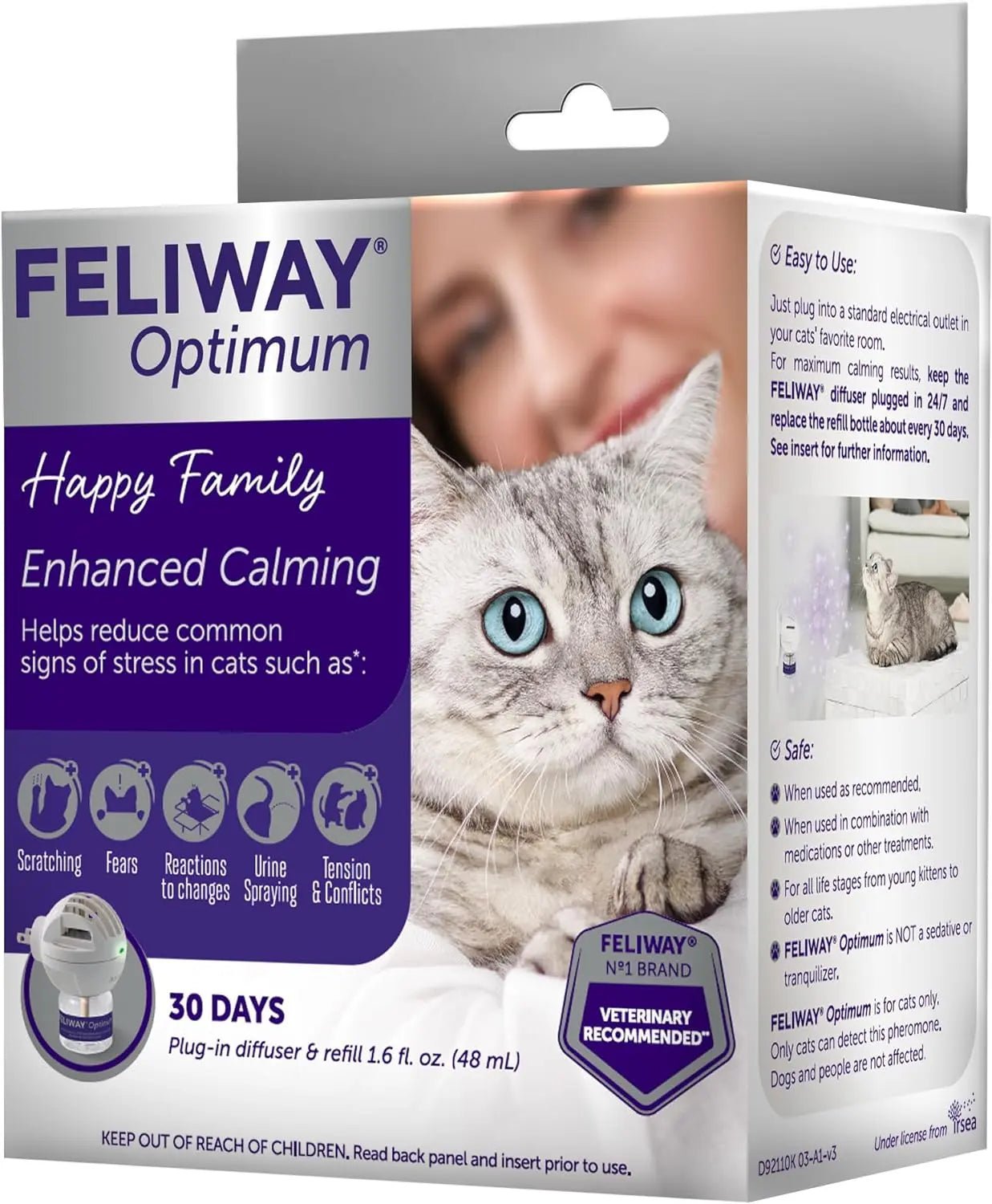 Feliway Optimum Cat Calming Diffuser — 30-Day Starter Kit