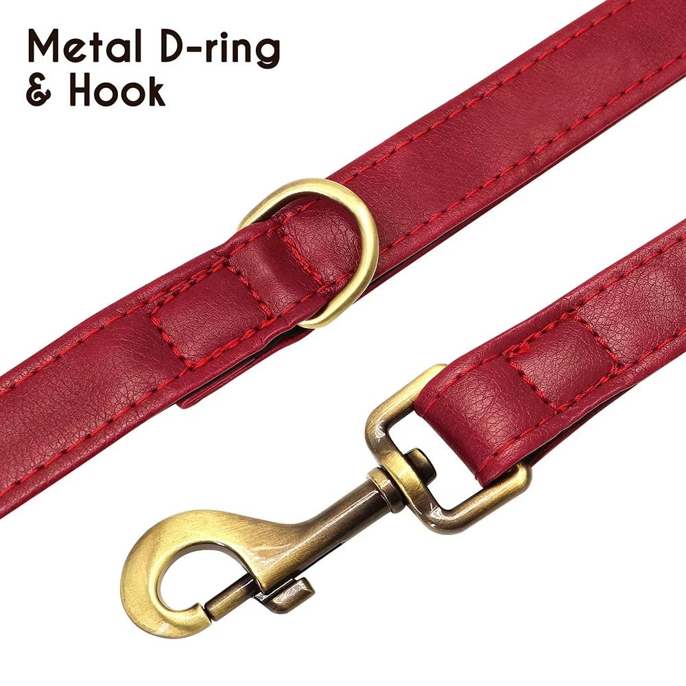 Personalized Engraved Leather Dog Collar — Free ID Tag